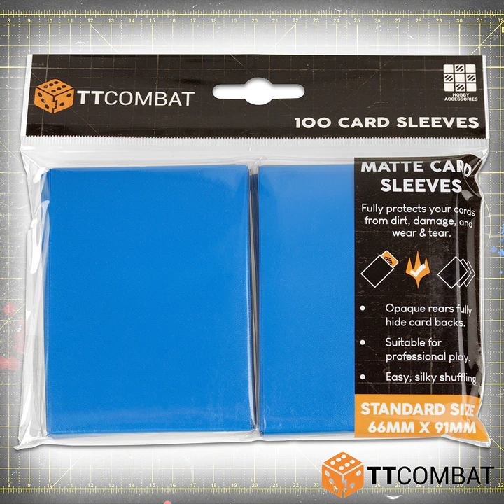 blue card sleeves in pack