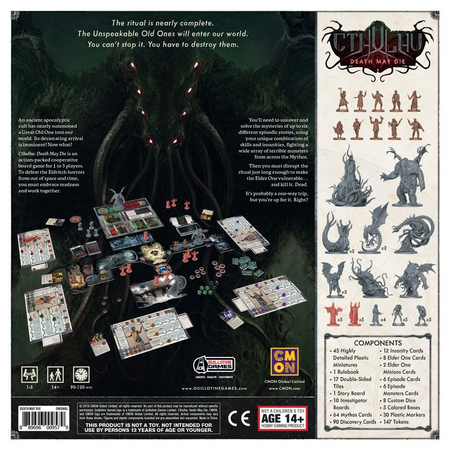 Cthulhu Death May Die Back of Box