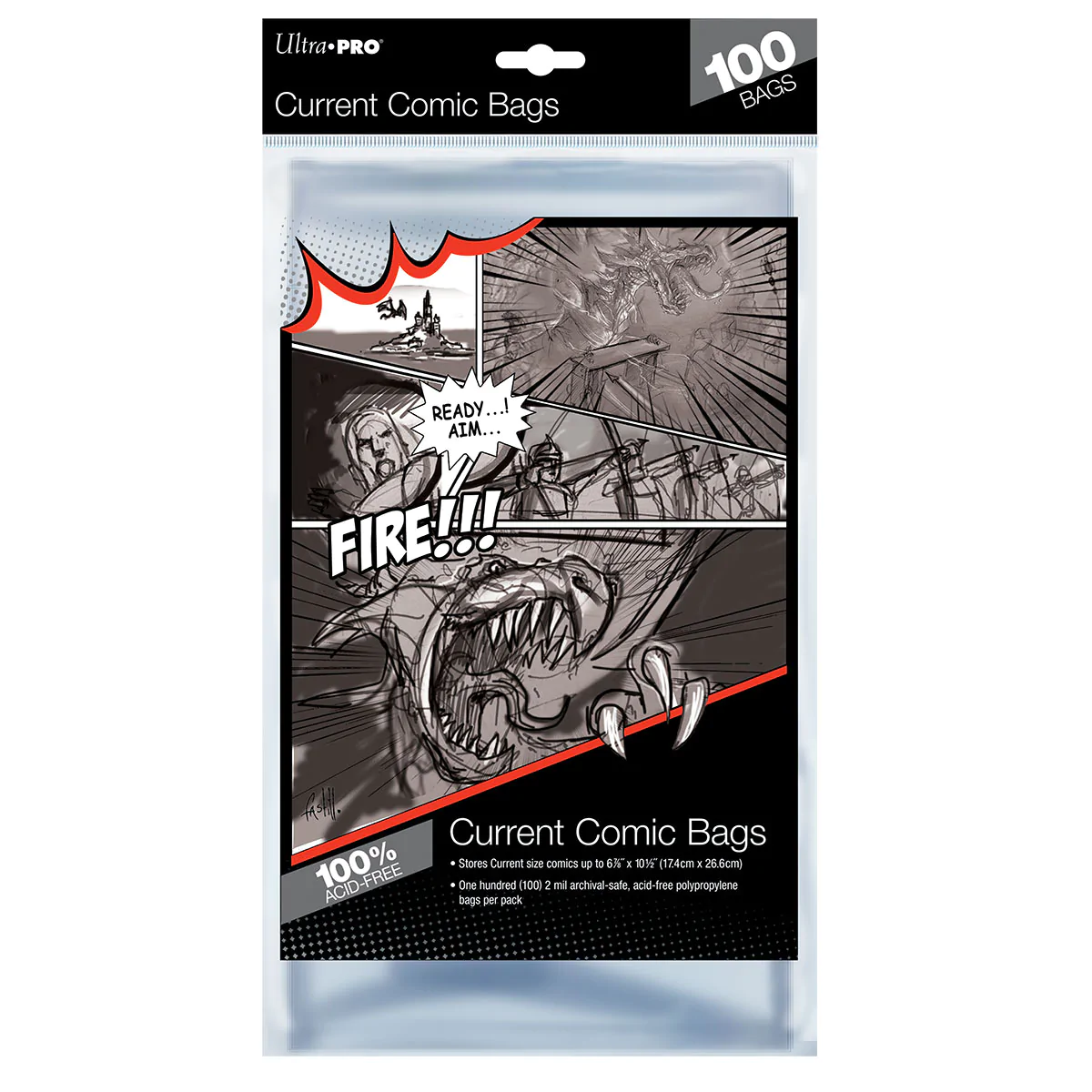 current size comic bags