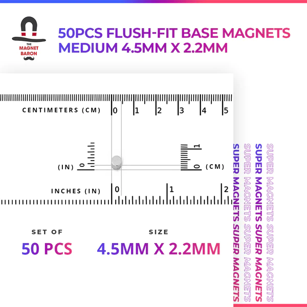 medium flush fit base magnet
