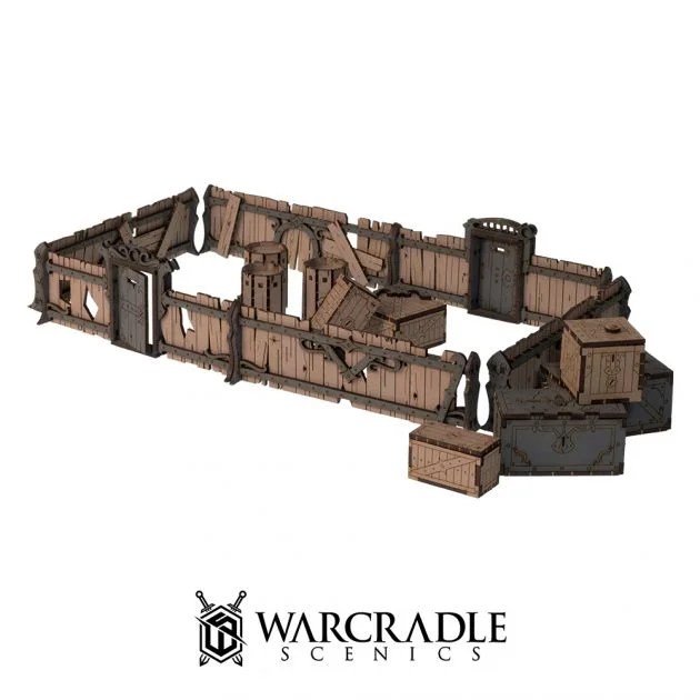 crates fences and barrels built terrain