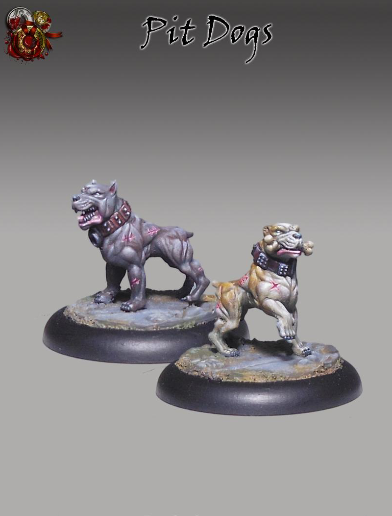 pit dogs painted models
