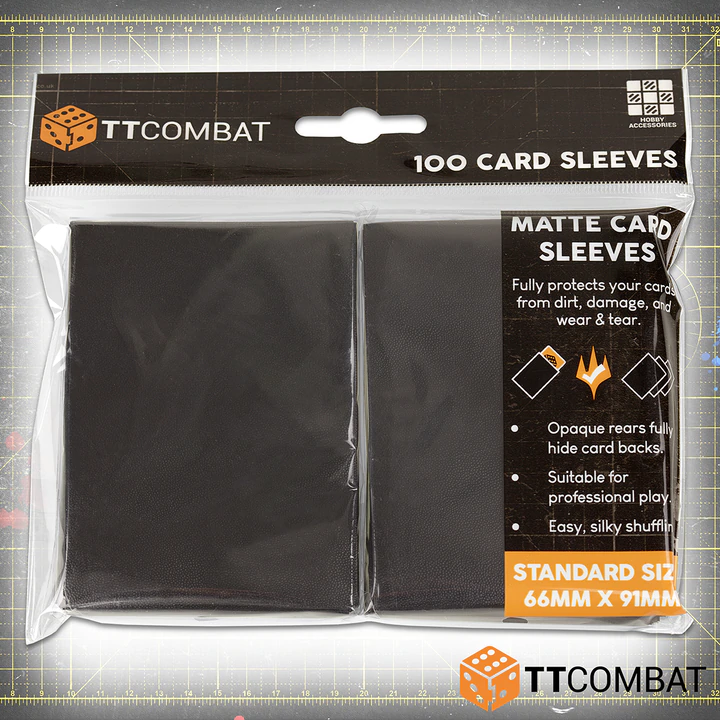 black card sleeves in pack