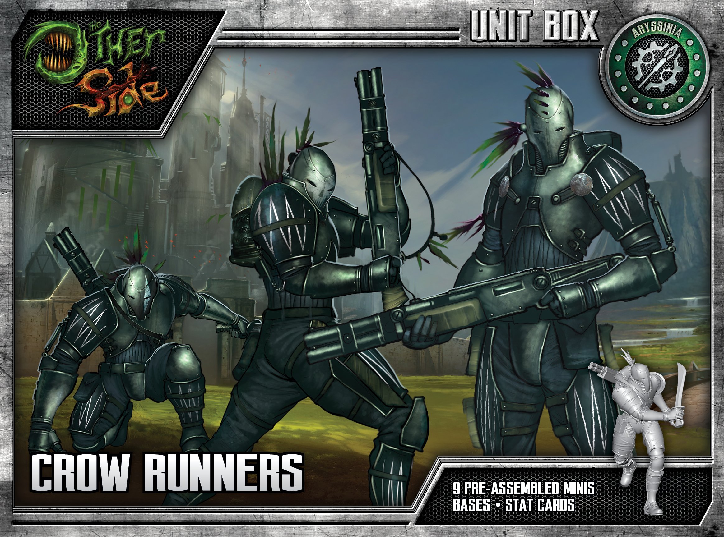 crow runners front of box