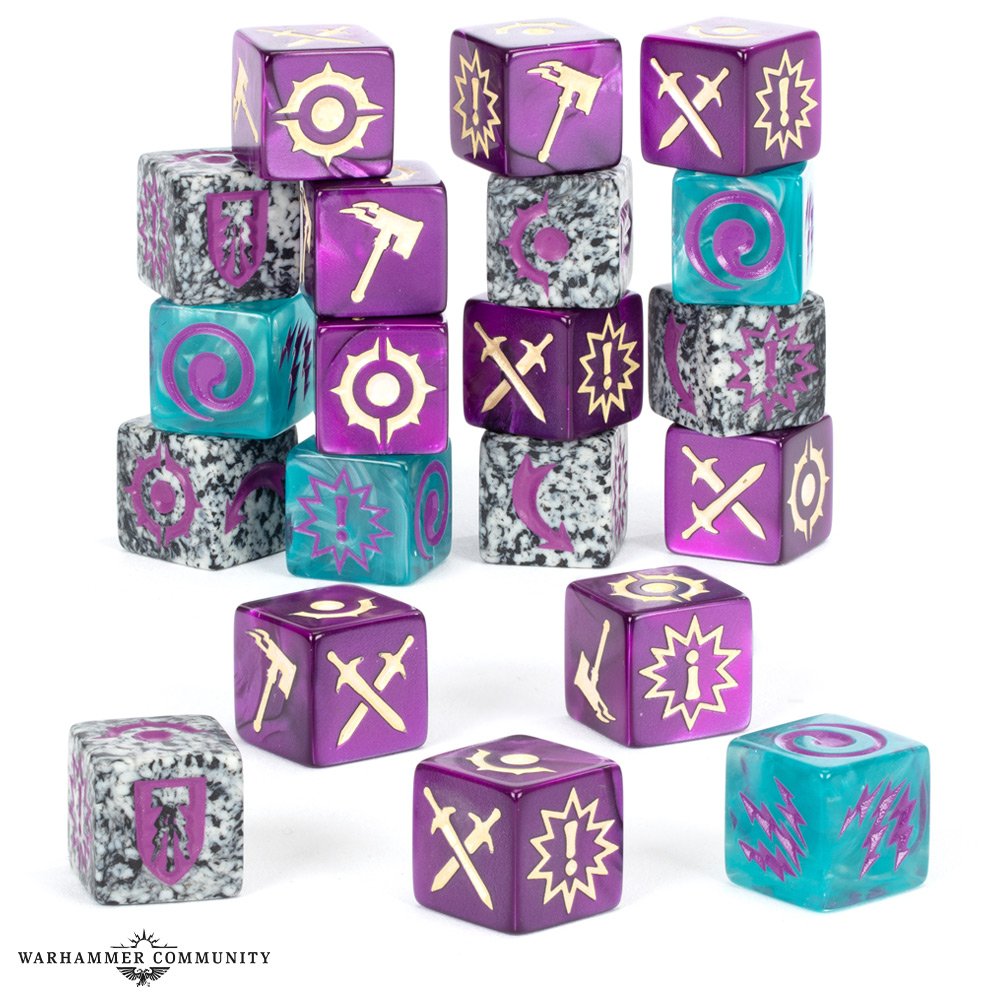 Pile of grand alliance dice