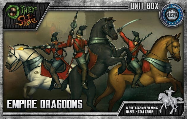 Empire dragoons front of box
