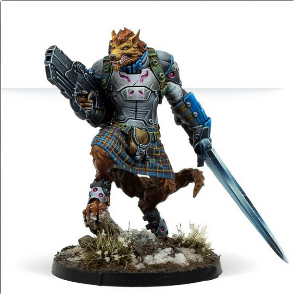 dog warrior painted model