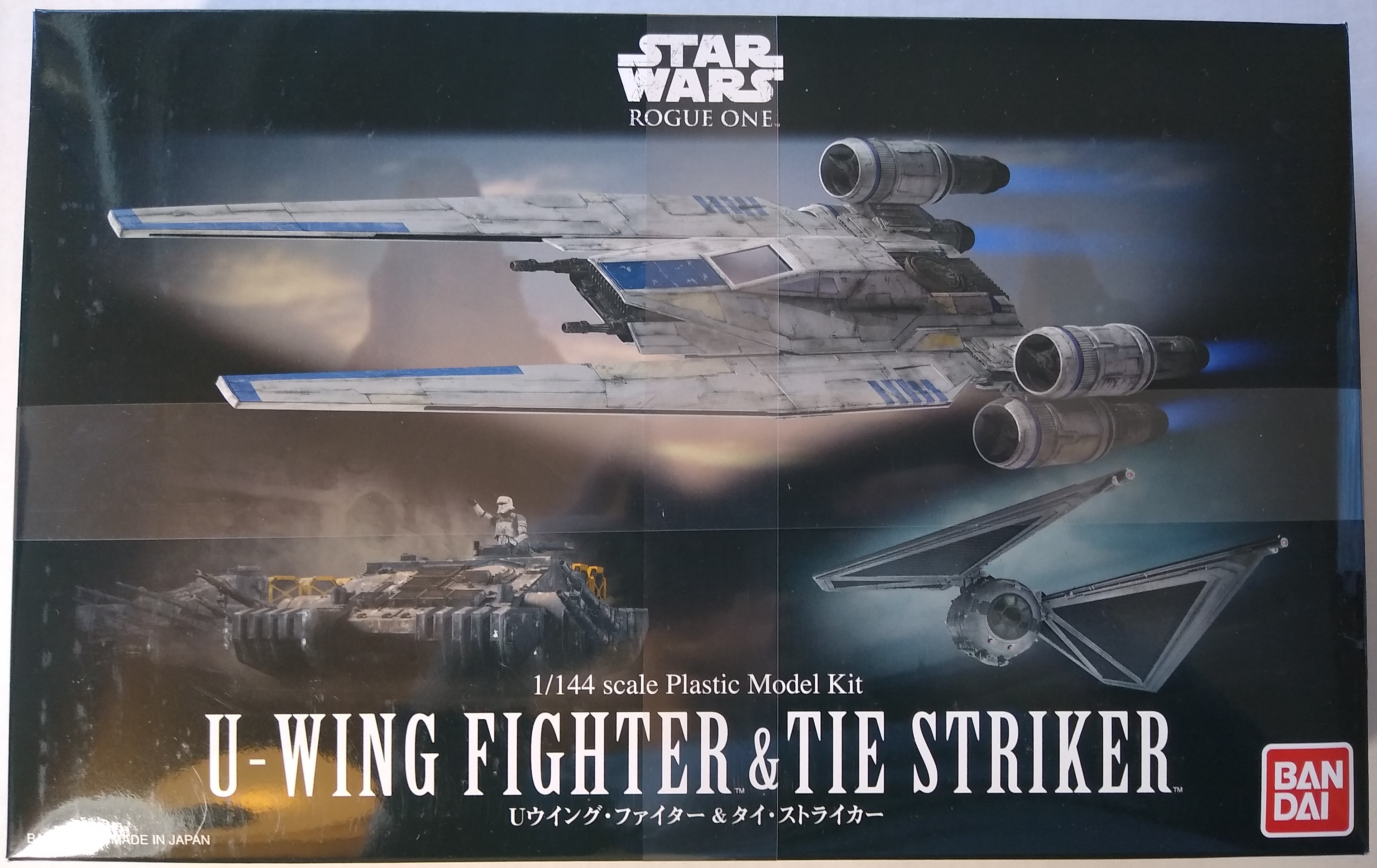 Box of U Wing Fighter and Tie Striker Model Kit