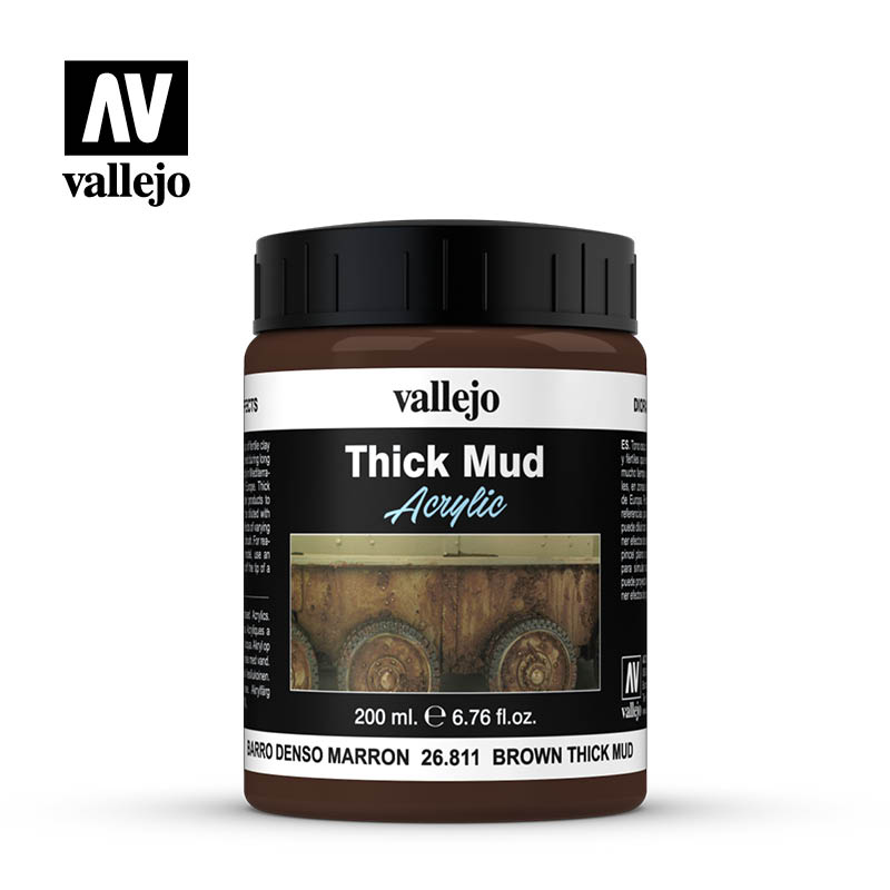 vallejo brown mud 200 milliliter pot