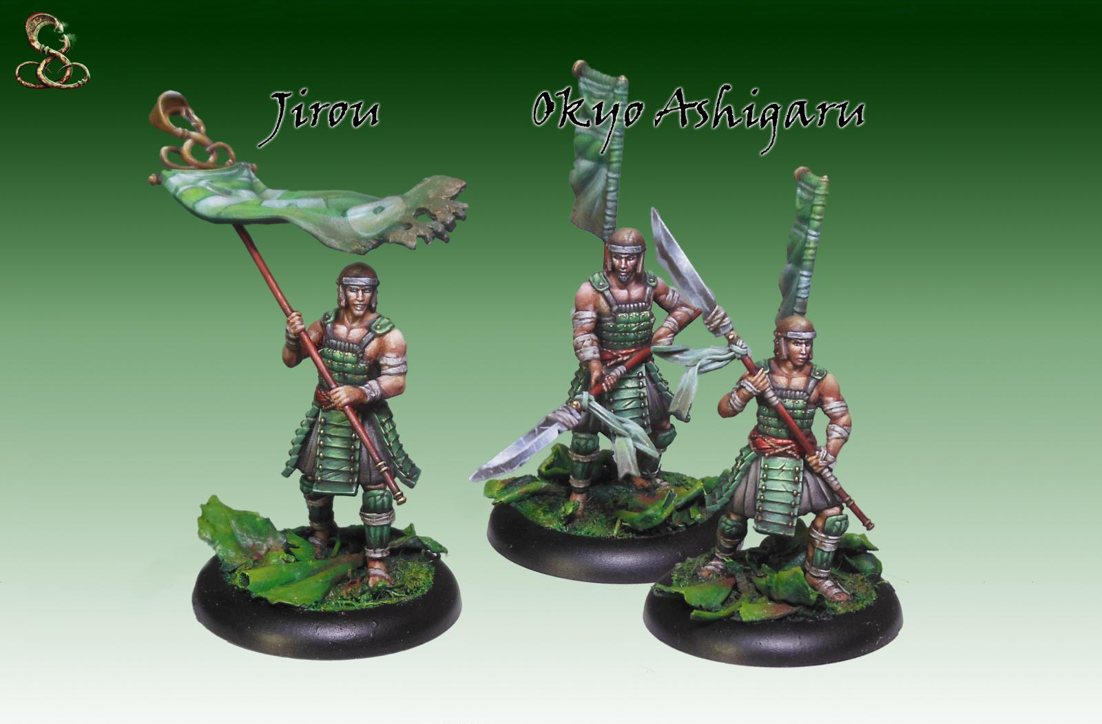 jirou and okyo ashigaru painted models