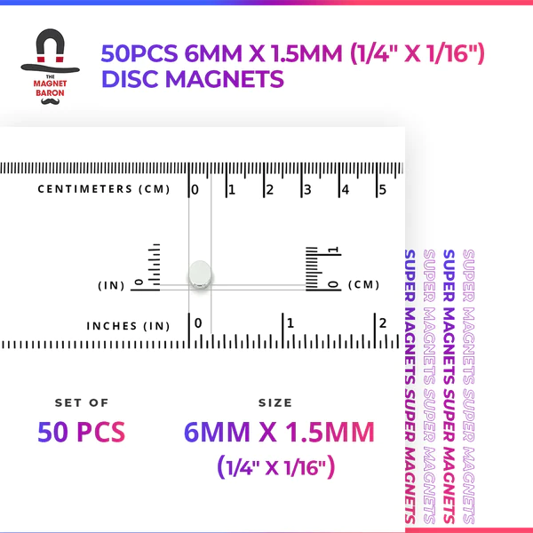 6 millimeter by 1.5mm magnet