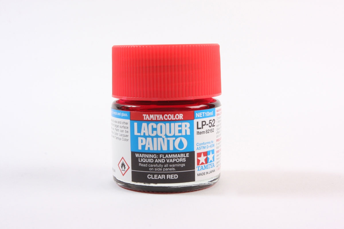 clear red lacquer paint pot