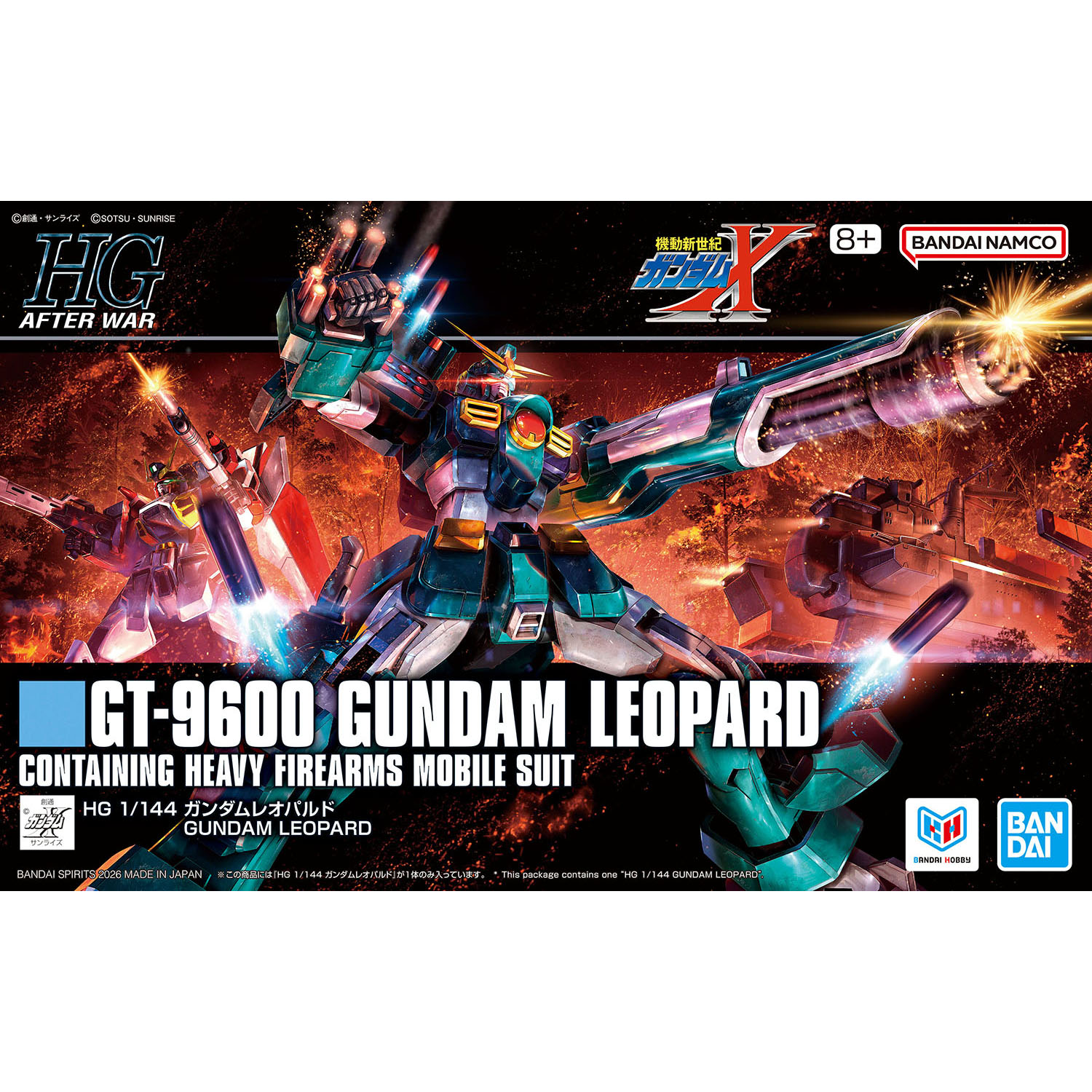 box art of turquoise, yellow, and white Gundam mech suit shooting an arm gun