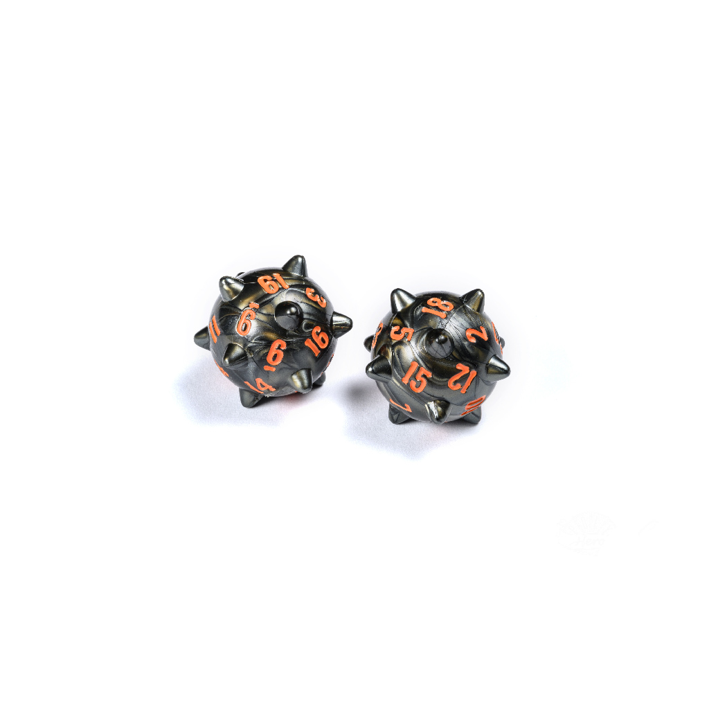 spiked balls grey dice