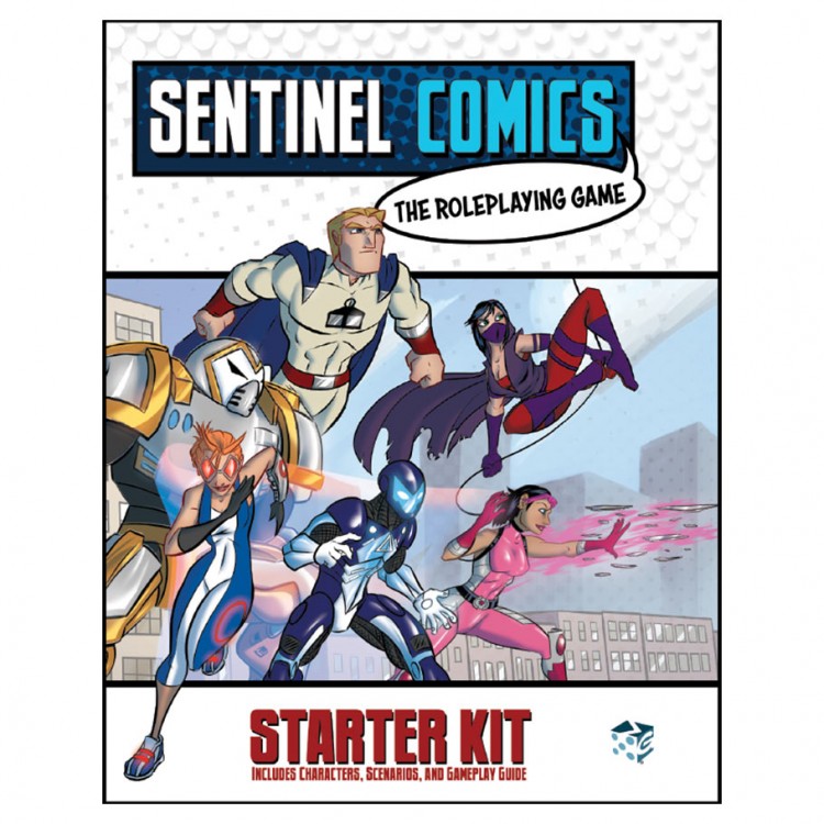 Box of Sentinel Comics RPG Starter Kit