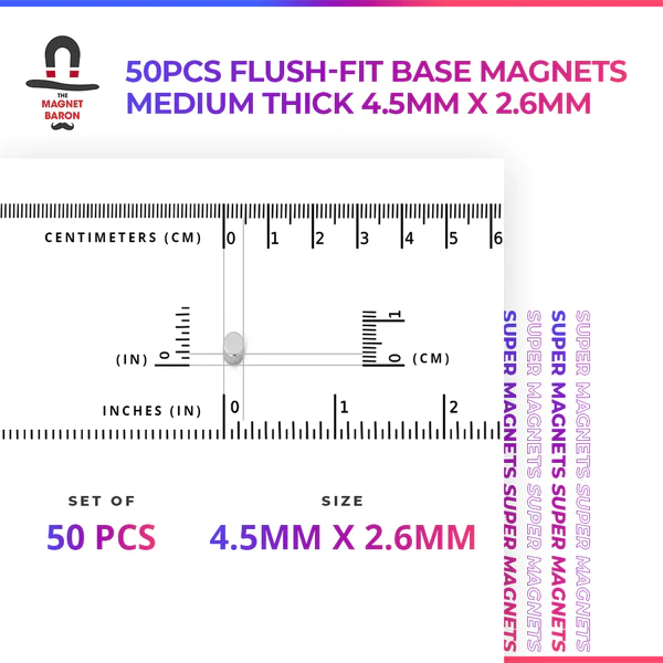 medium thick flush fit base magnet