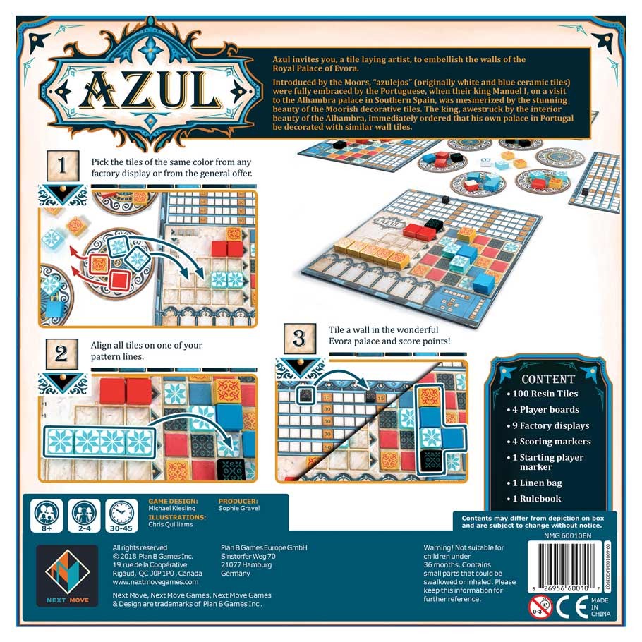 Azul Back of Box