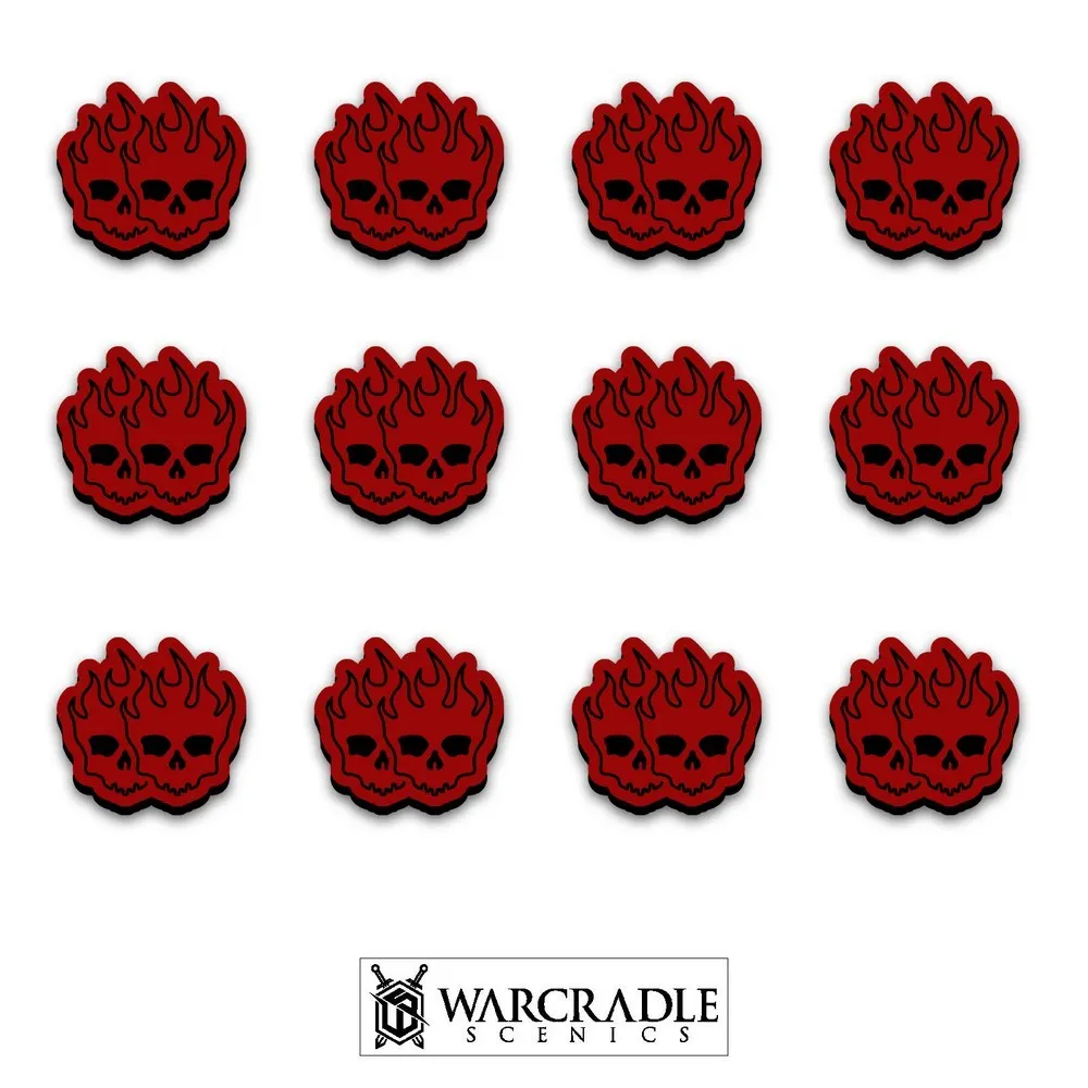 red flaming skull tokens