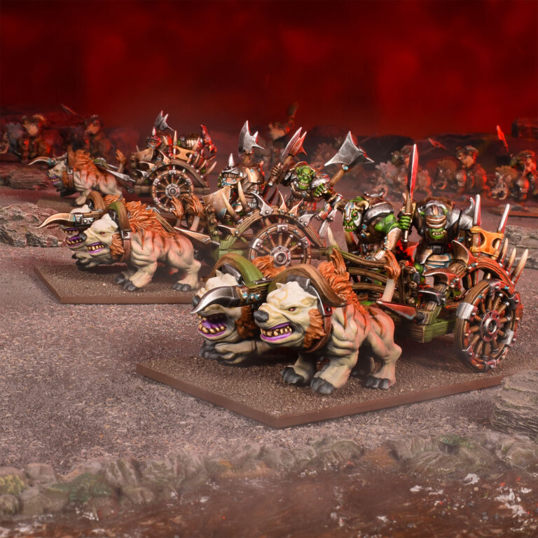 orc chariot painted models