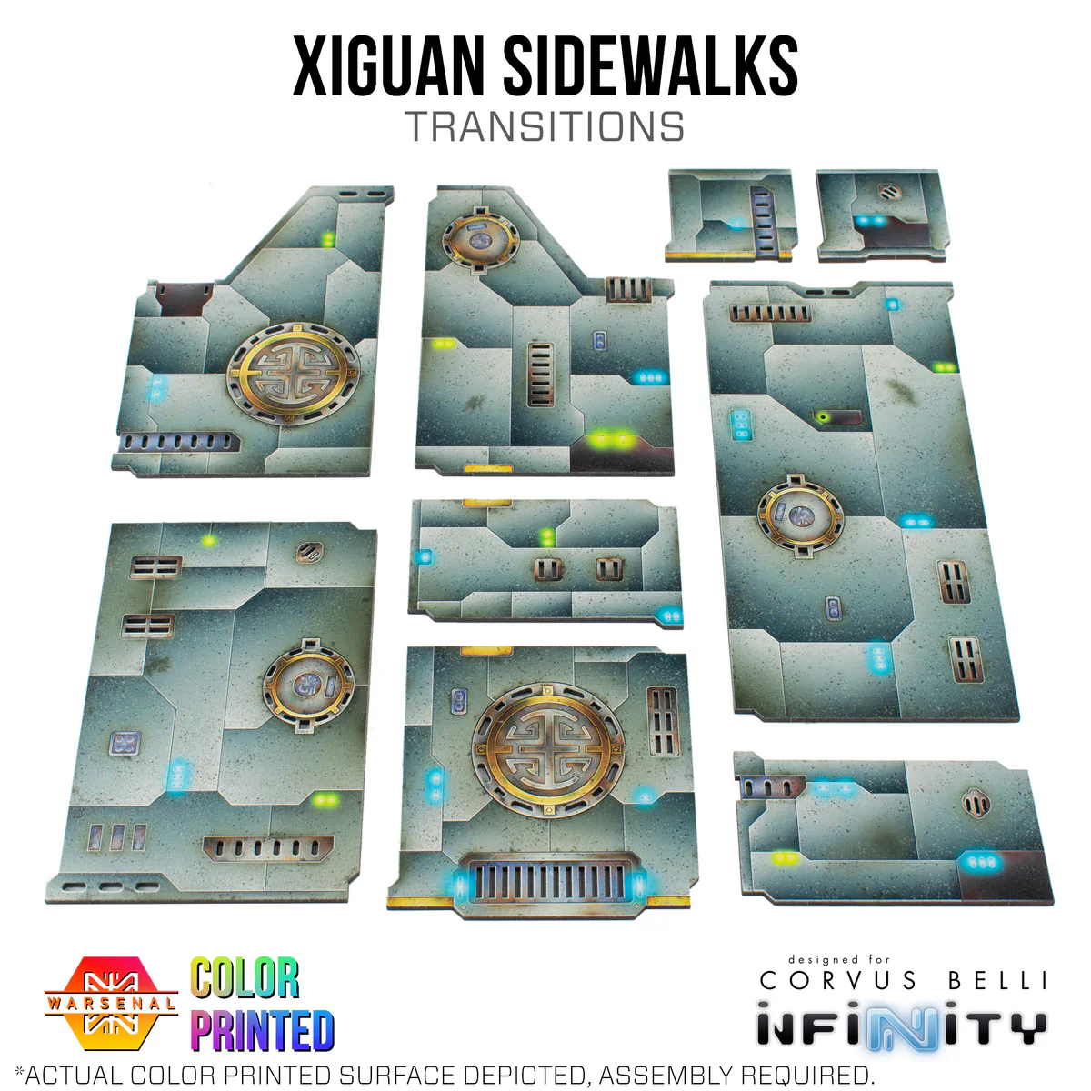 9 flat pieces of terrain