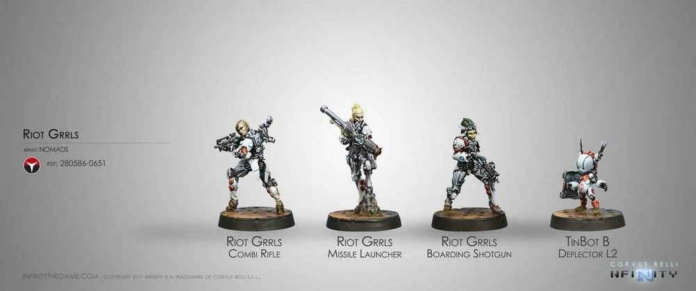riot girls painted models