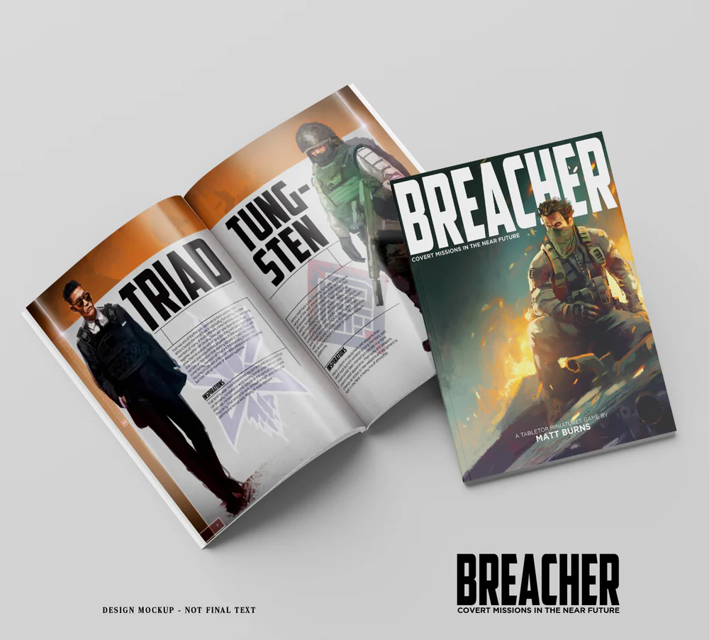 Breacher cover and example spread
