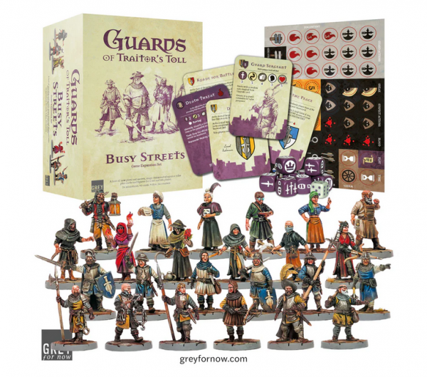 Grey for now busy streets 24 painted miniatures