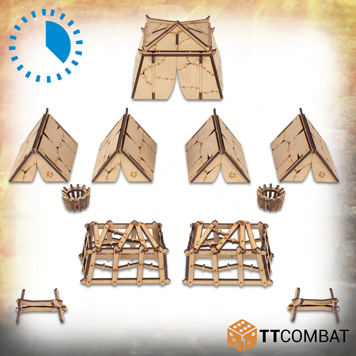 ogre tents and cages built terrain