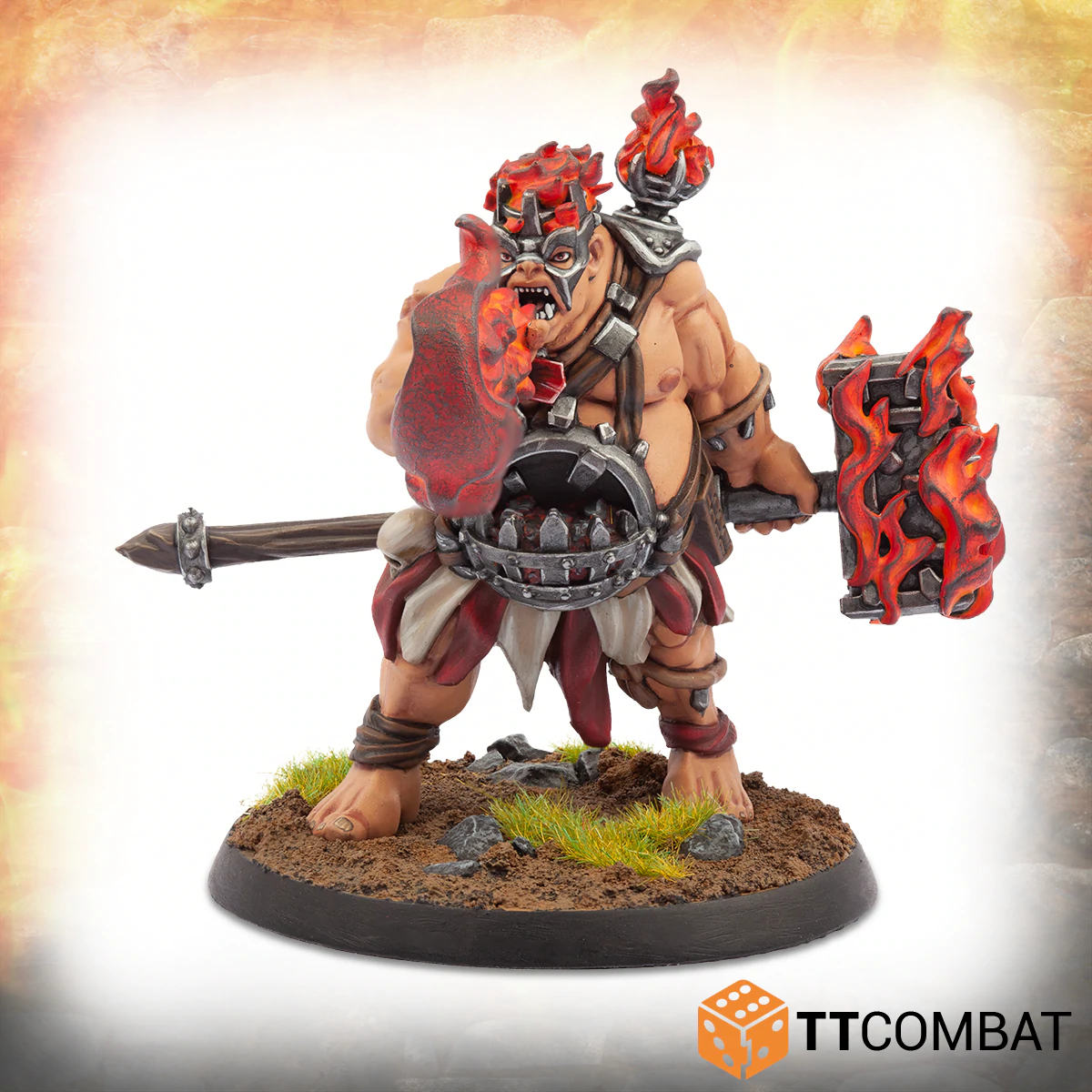 ogre fire breather painted model