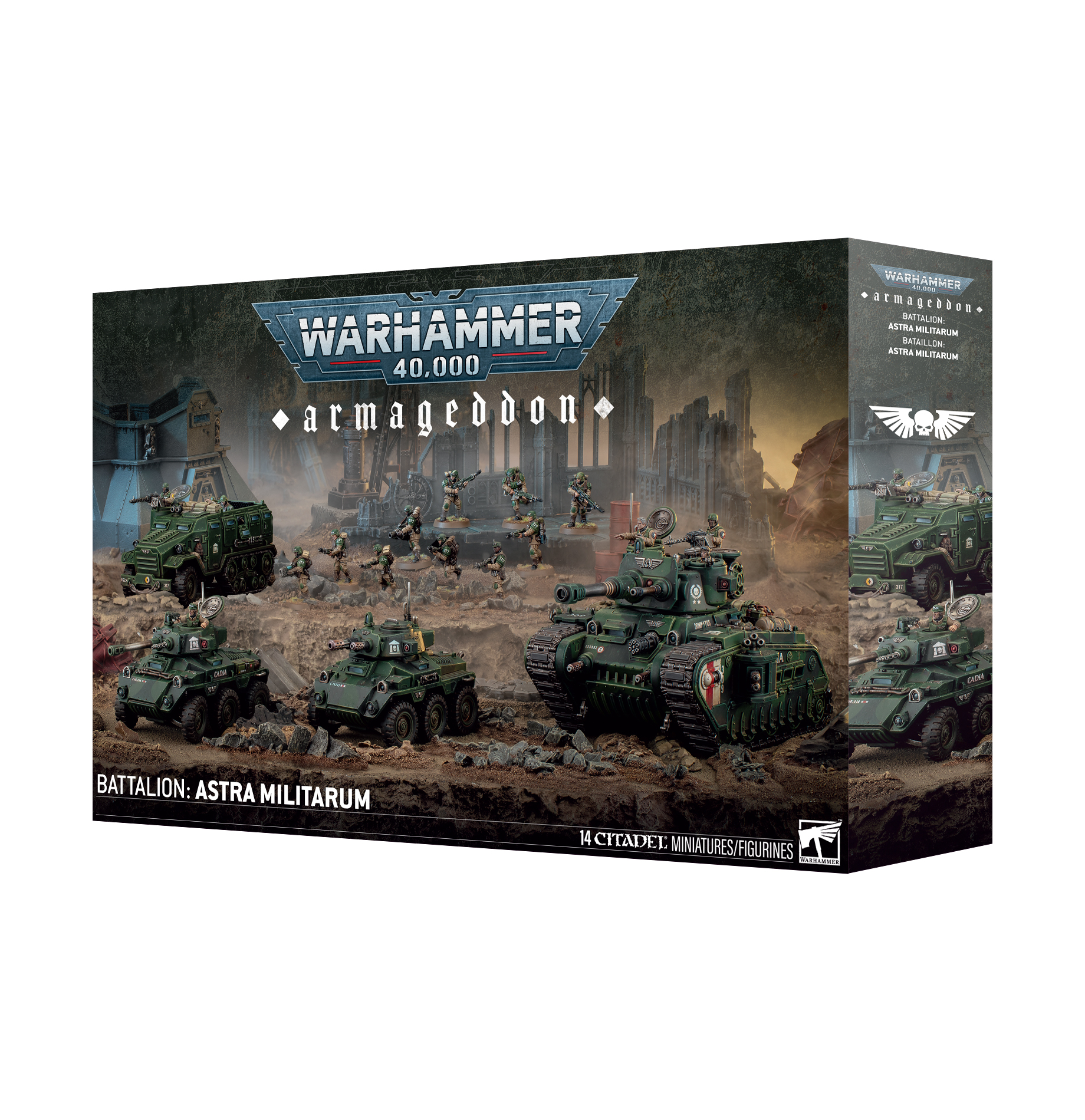 armageddon battalion astra militarum front of box