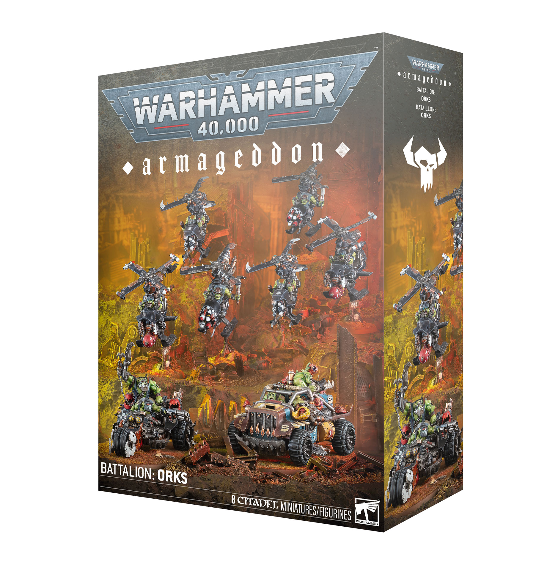 armageddon battalion orks front of box
