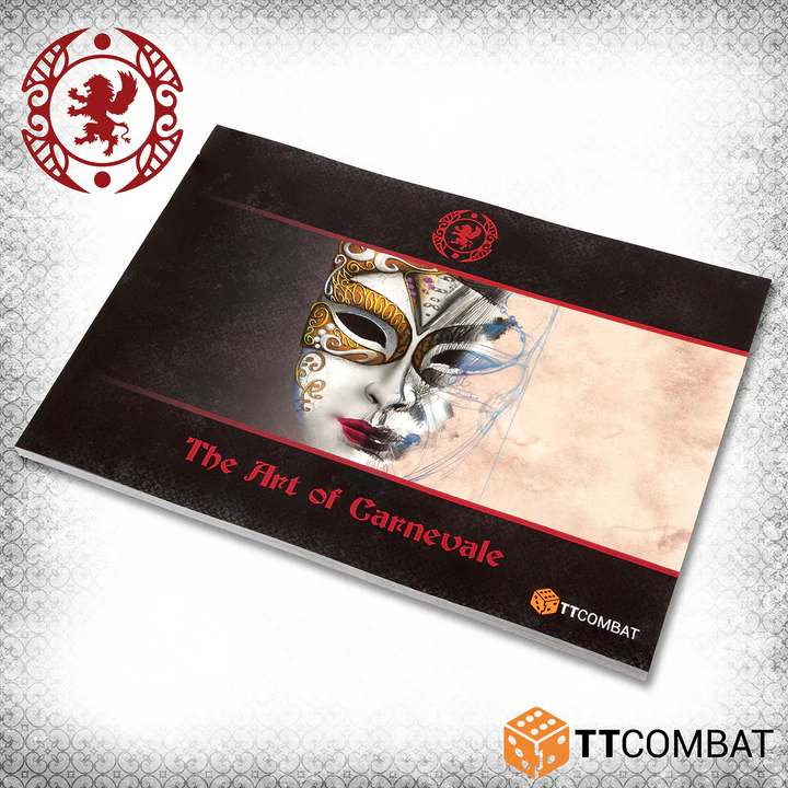 art of carnevale book cover with drawing of venician mask