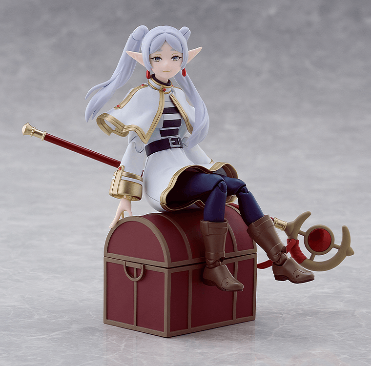 articulated frieren model sitting on chest