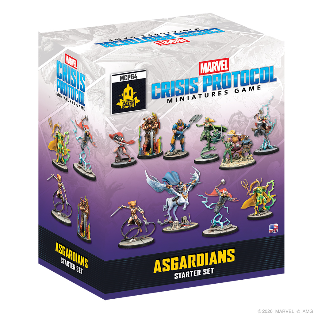 asgardians box featuring ten painted miniatures