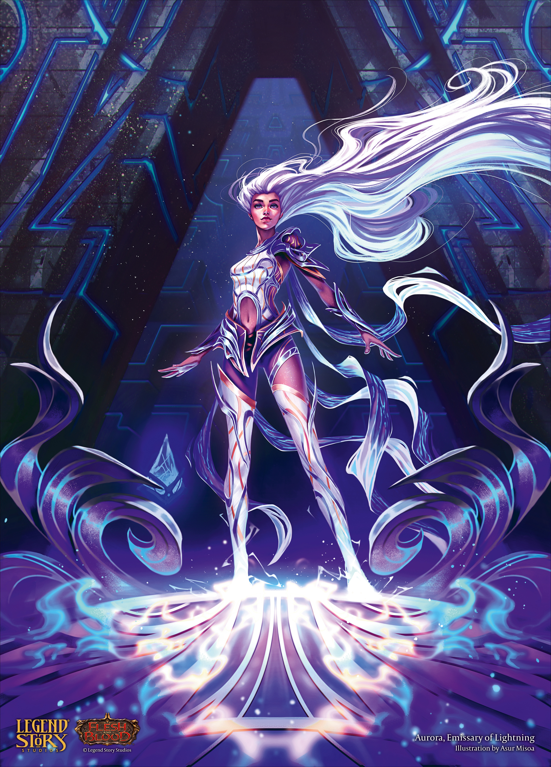aurora emissary of lightning art banner by asur misoa