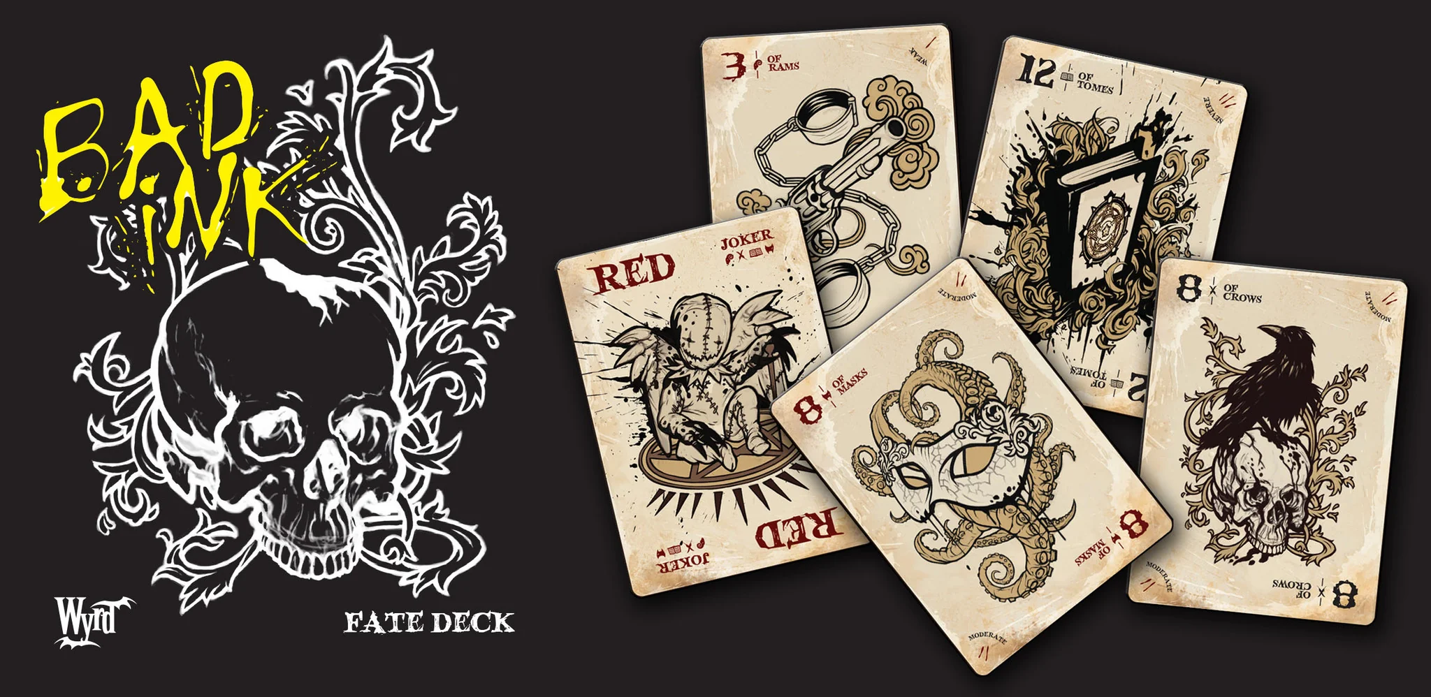 bad ink fate deck logo and card art examples