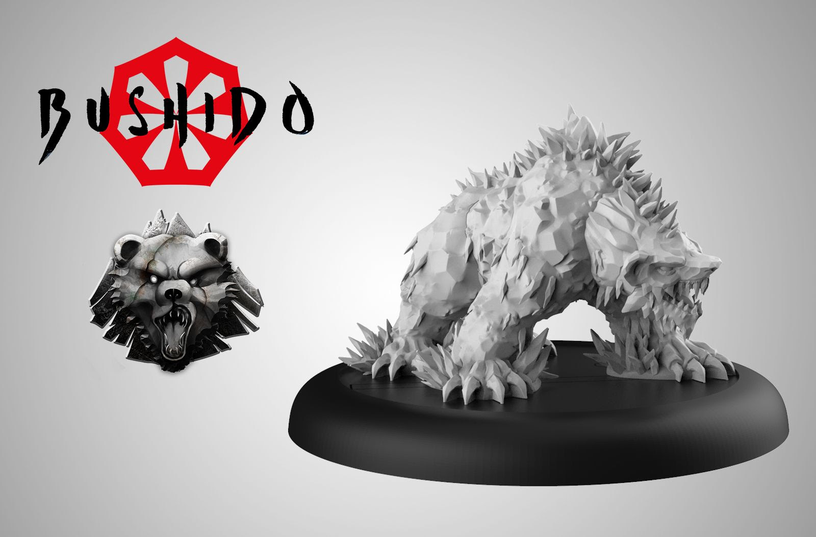 bear made of ice model render
