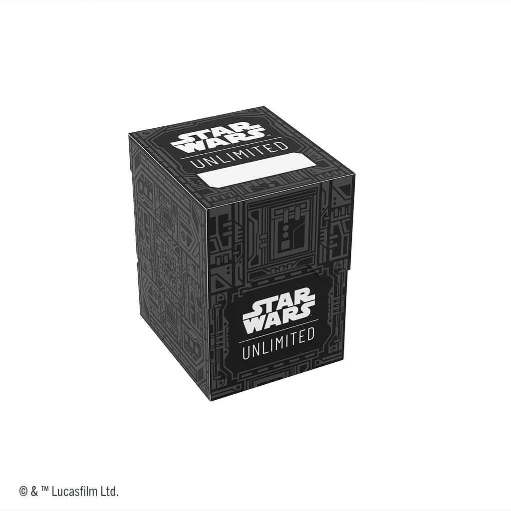 black card holder with sci fi pattern and star wars unlimited logo
