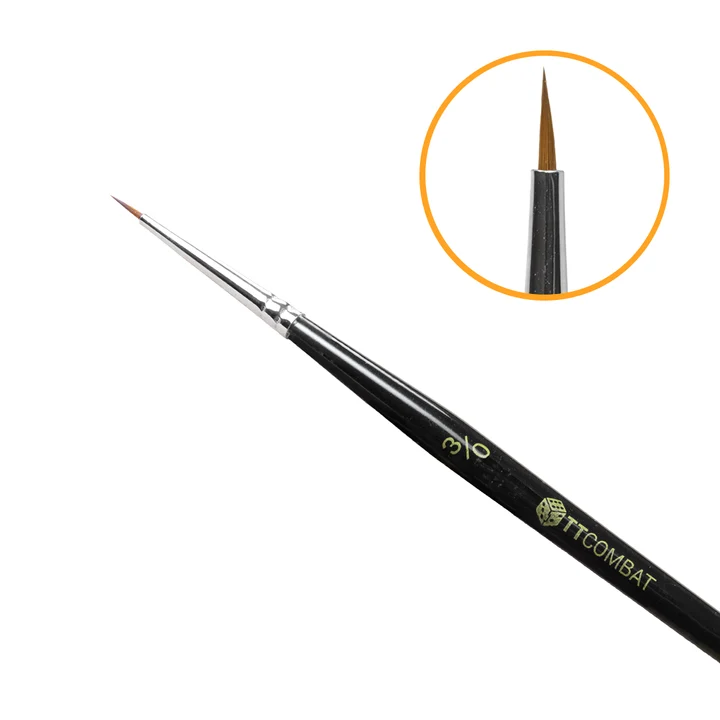 black paint brush with thin tip marked 3 slash 0