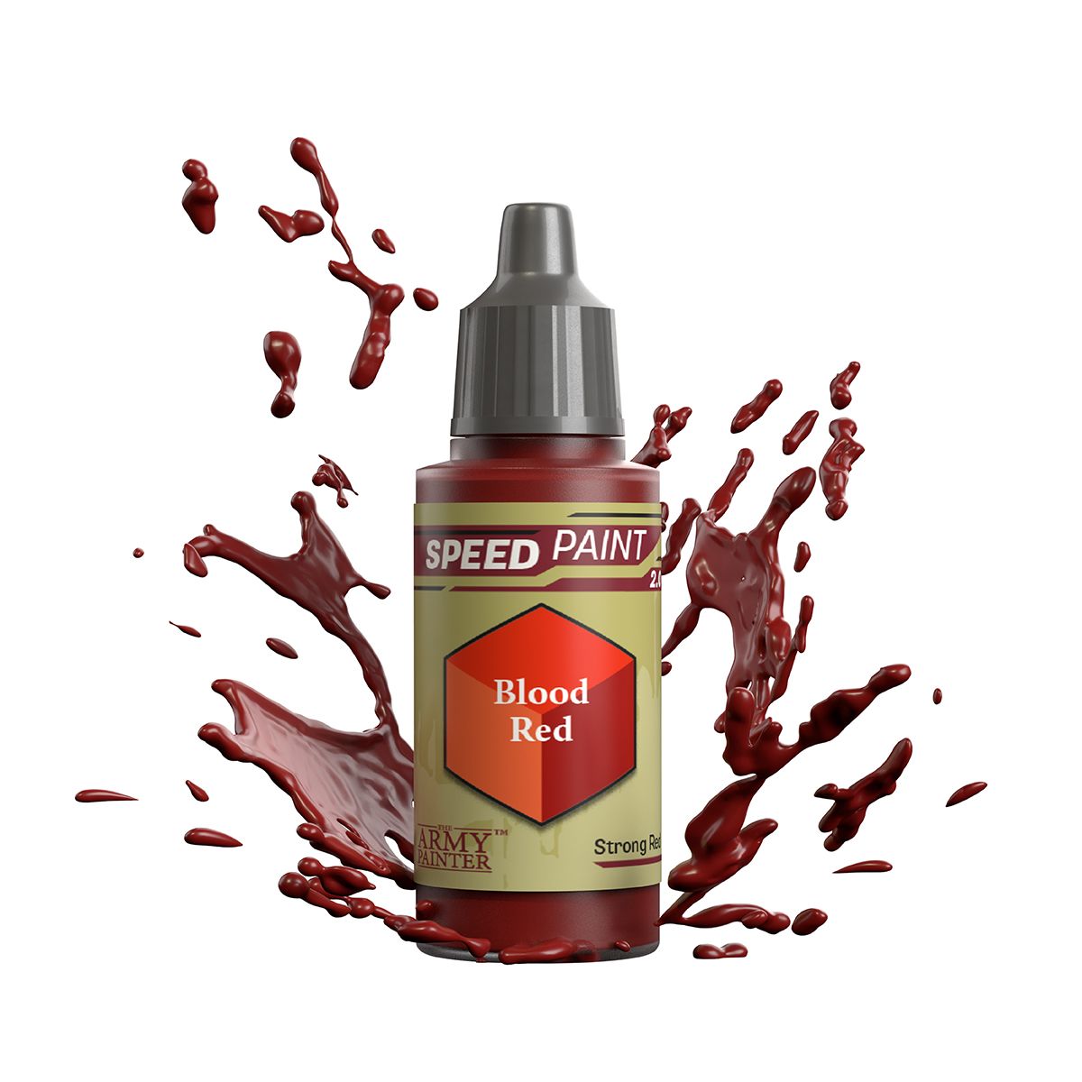 blood red paint bottle
