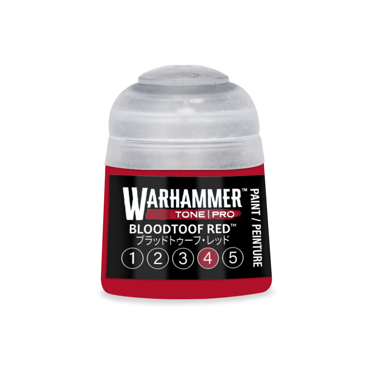 pot of blood red paint