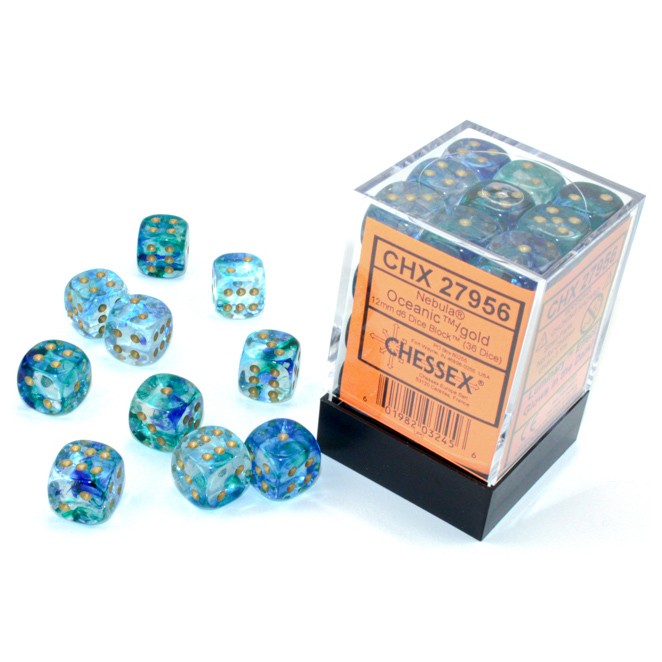 blue and gold dice