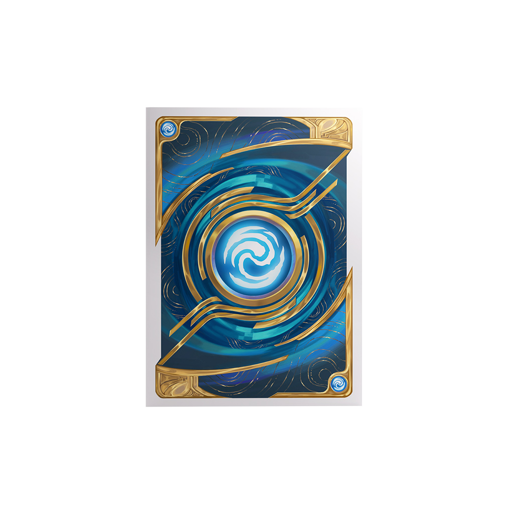 blue and gold symbol sleeve art
