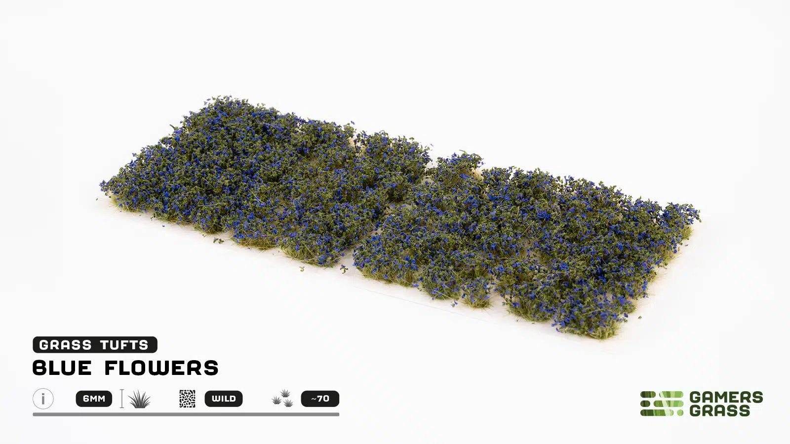 blue flower tufts