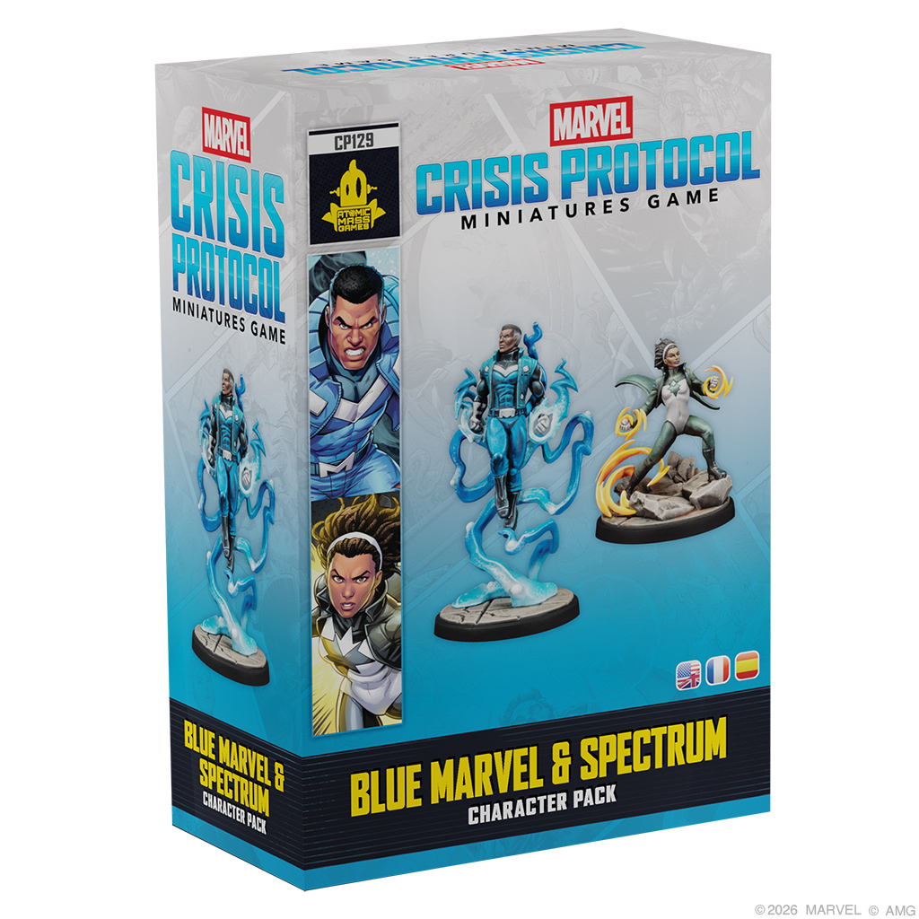 blue marvel and spectrum front of box