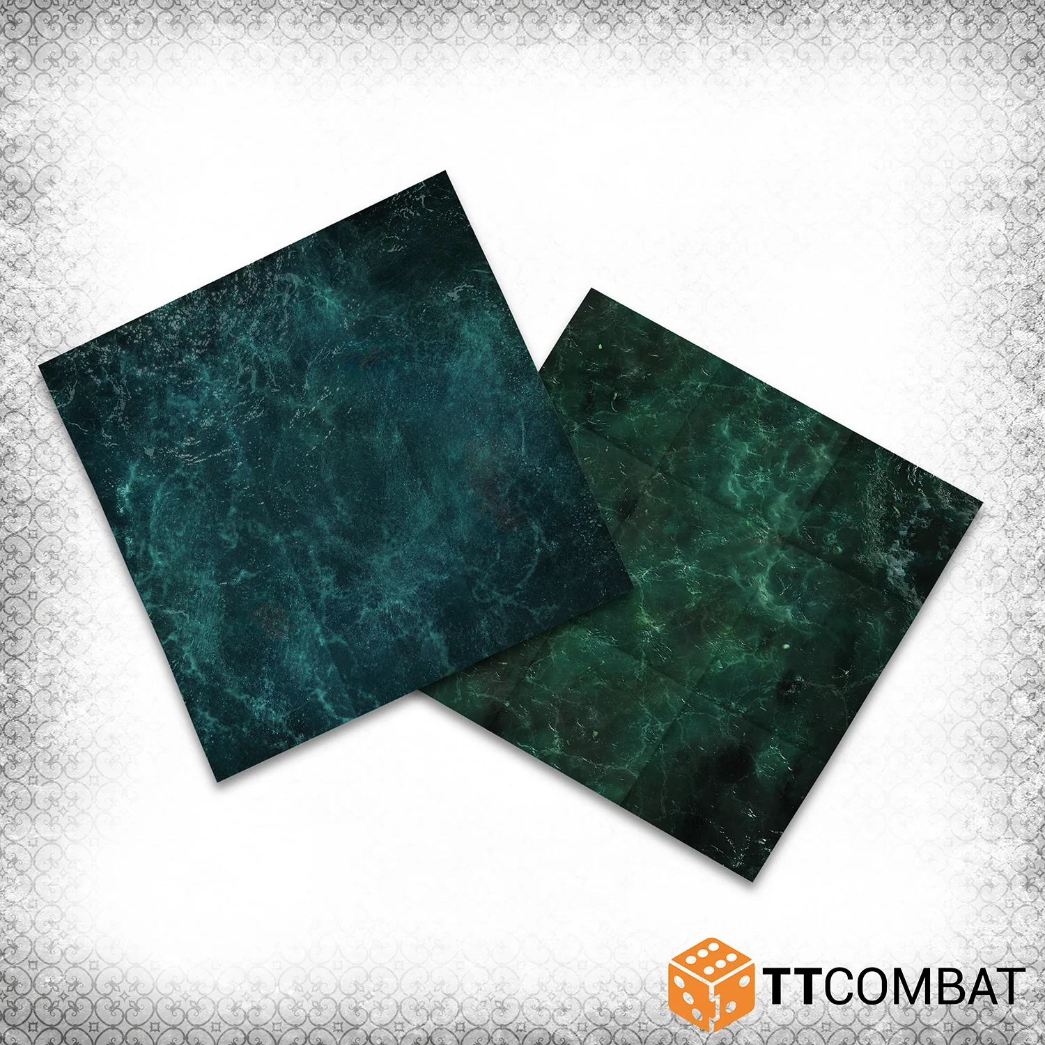 blue water square and green water square