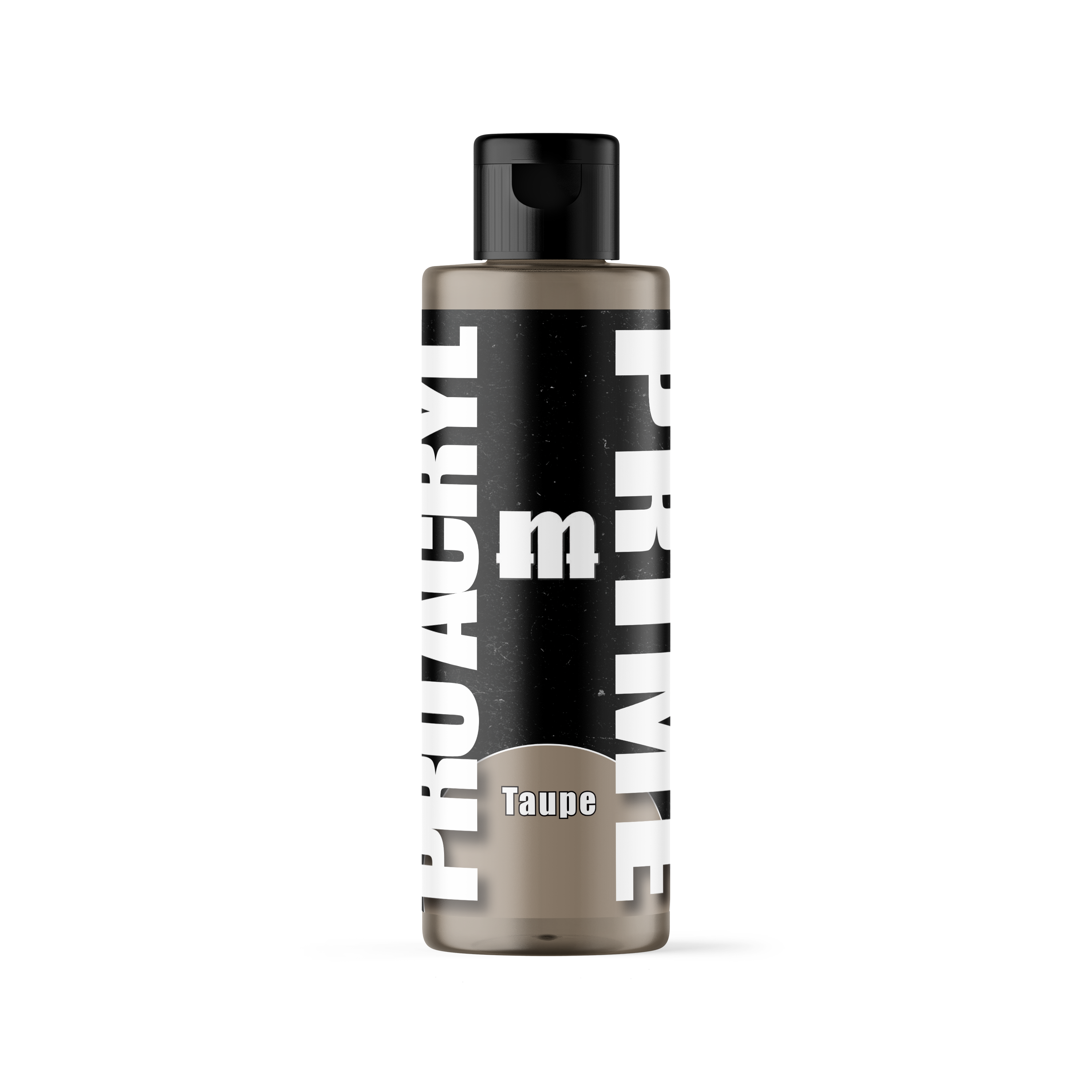 bottle of taupe brown paint