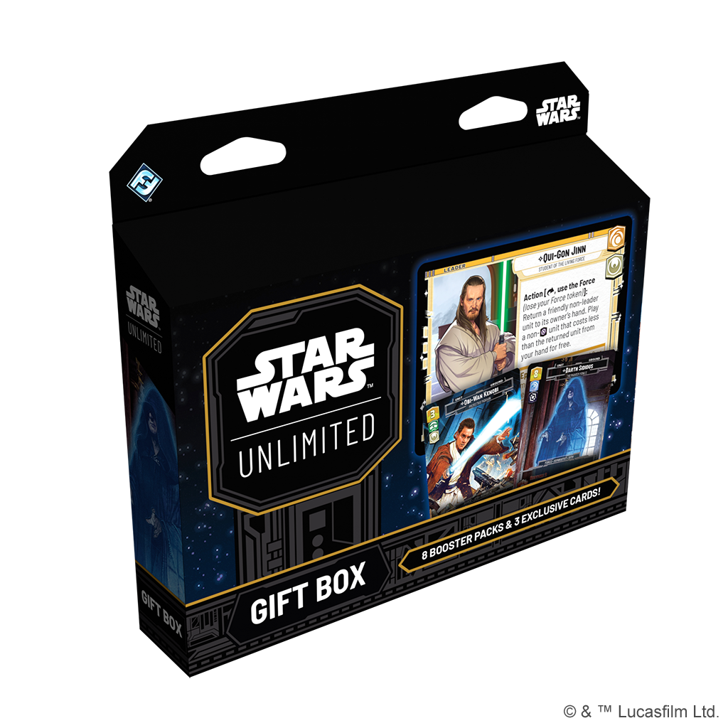 box featuring qui gon jinn card