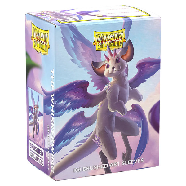 box of sleeves with purple mouse dragon