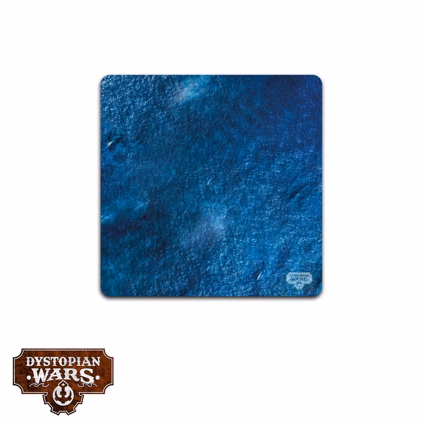 bright blue water pattern square mat